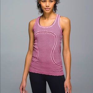 Lululemon Swiftly Tank Heathered Vintage Pink Size 8